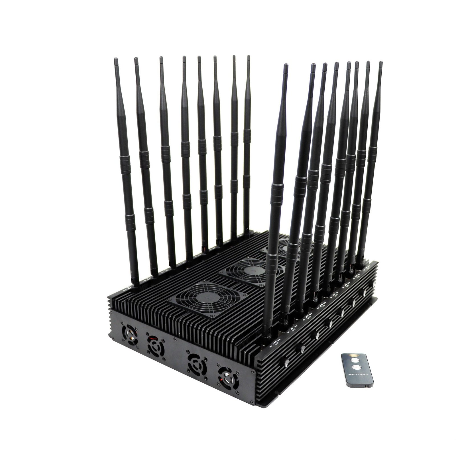 5g cell phone jammer with 12 desktop antennas and remote control 1