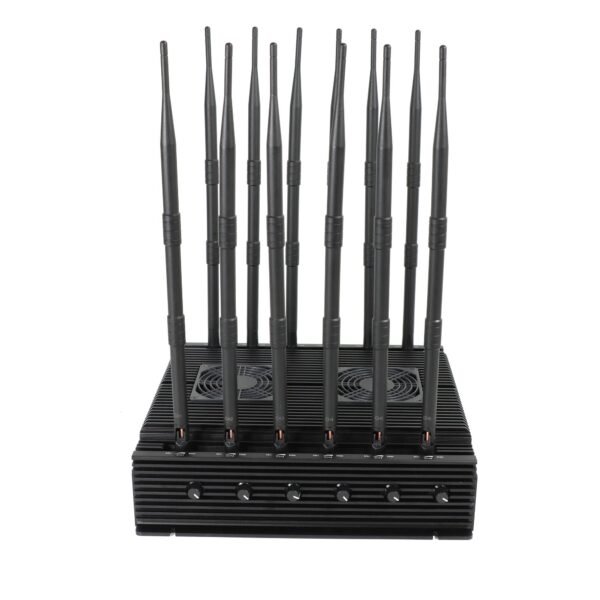 5g cell phone jammer with 12 desktop antennas and remote control 2